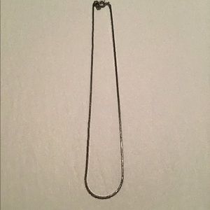 Plain silver necklace